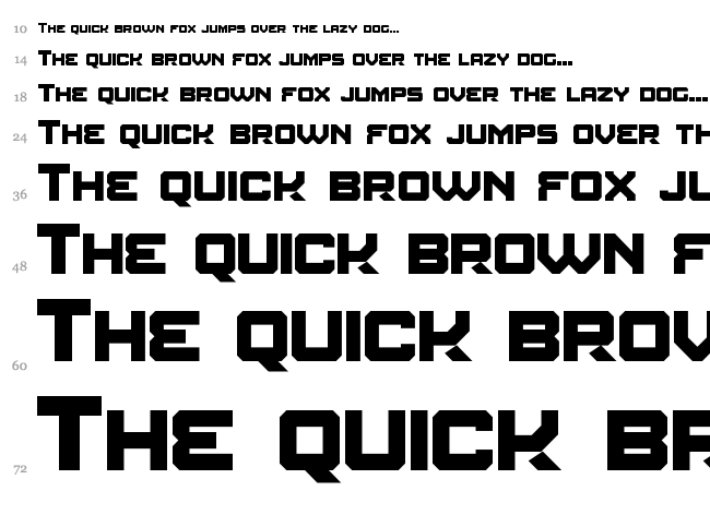 Amuro font waterfall